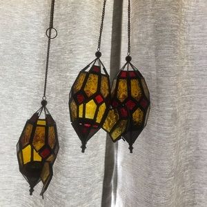 Hanging candle holders, indoor outdoor
